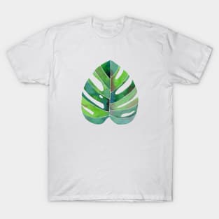 Monstera Modern Watercolor Illustration T-Shirt